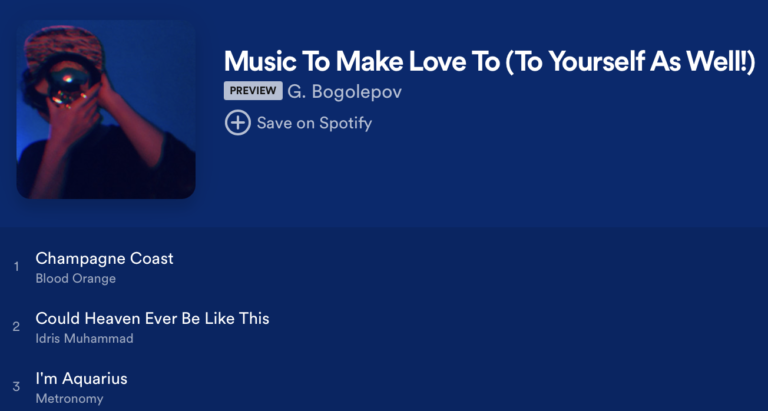 Read more about the article music to make love to / sp(*)tify playlist